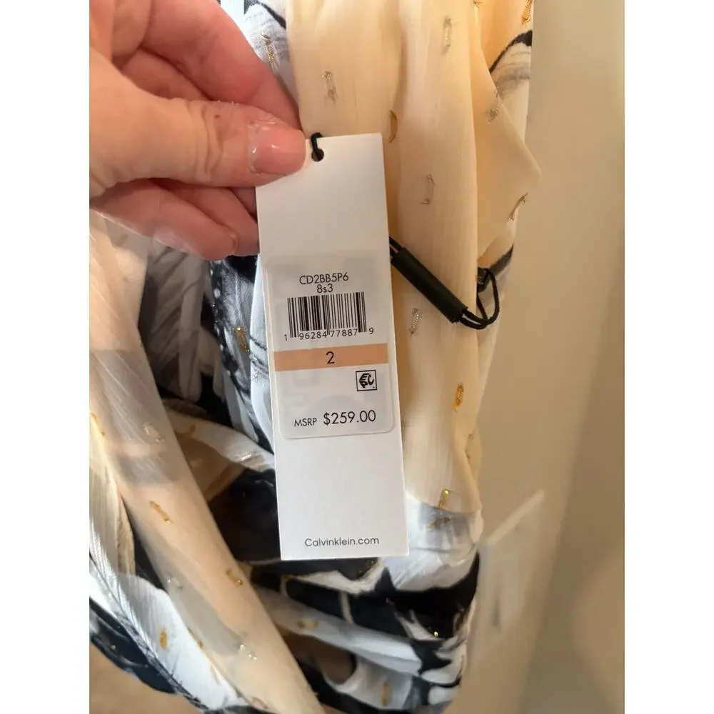 Calvin Klein Women's Halter Neck Gown with Draped Front & Beading 2 MSRP$259 - Picture 5 of 9
